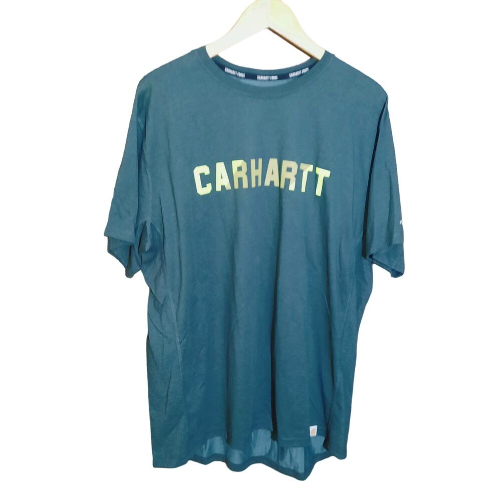 Carhartt Mens Force Relaxed Fit Block Logo Short Sleeve T-Shirt Size XL